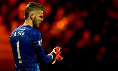 Editorial use only. No merchandising. For Football images FA and Premier League restrictions apply inc. no internet/mobile usage without FAPL license - for details contact Football Dataco Mandatory Credit: Photo by Kieran  McManus/BPI/REX (4351531bu) Manchester United goalkeeper David de Gea The FA Cup 2014/15 Third Round Yeovil Town v Manchester United Huish Park, Yeovil, United Kingdom - 4 Jan 2015 FACUP2014/15THIRDROUNDYEOVILTOWNVMANCHESTERUNITEDHUISHPARKKINGDOM4JAN2015GOALKEEPERDAVIDDEGEASportPersonality26579087