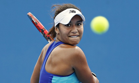 Heather Watson in action at the Australian Open.