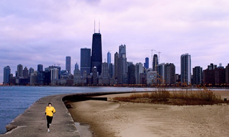 Runner on Lake Michigan in Chicago, Illinois