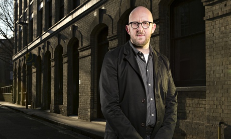 SJ Watson photographed near Old Street in central London.