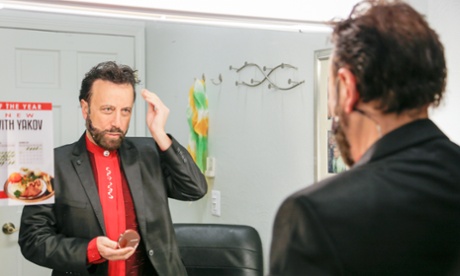 Yakov Smirnoff prepares to go on stage