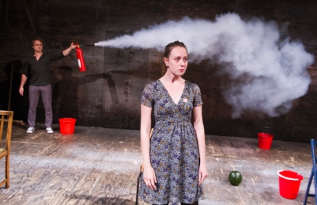 Robert Boulter and  Scarlett Brookes in the RSC's Revolt, She Said. Revolt Again by Alice Birch.