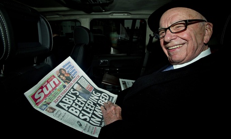 Rupert Murdoch with the Sun