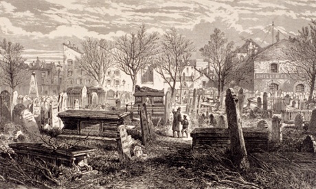 Cemetery at Bunhill Fields, Finsbury, London, 1866.