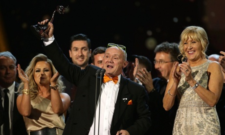 Brendan O'Carroll accepts the award for Best Comedy for Mrs Browns Boys.