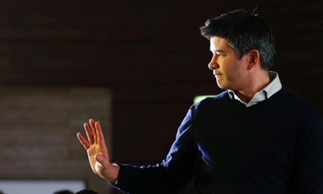 Uber chief executive Travis Kalanick speaks in Beijing in December 2014.