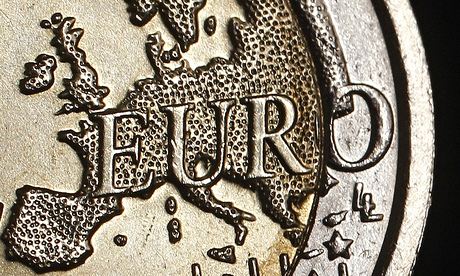 The map of Europe on a euro coin