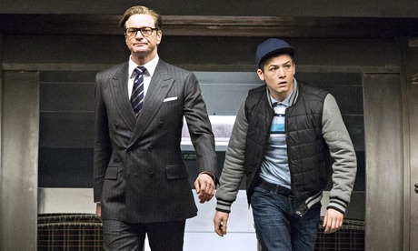 Colin Firth and Taron Egerton in Kingsman