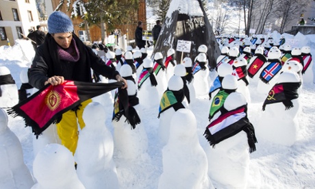 Snow men at davos