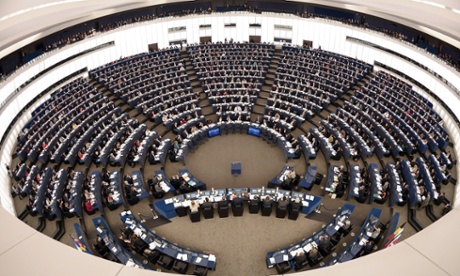 Members of the EU Parliament take part in a voting session, on December 17, 2014 during a session of the European Parliament in Strasbourg, eastern France.