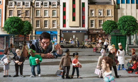 Animator Grant Maisey on the set