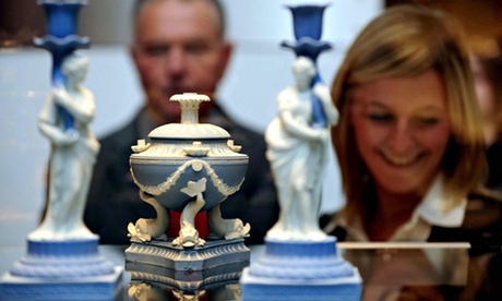 Visitors at Wedgwood pottery museum