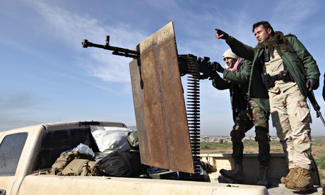 Kurdish peshmerga fighters near Mosul