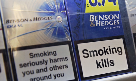 Cigarettes on display