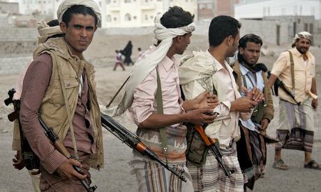Armed rebels in Yemen