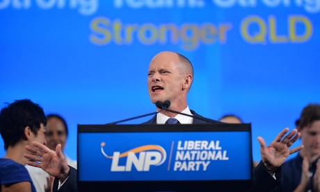 Queensland premier Campbell Newman speaks during the official launch of the Liberal National party election campaign in Brisbane.