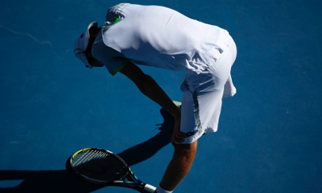 Joao Sousa's afternoon in one image (EPA/Made Nagi)
