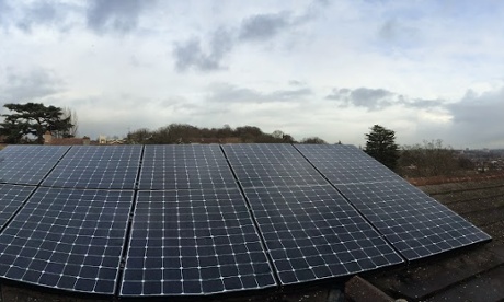 Solar photovoltaic panels on Adam Vaughan's home in London