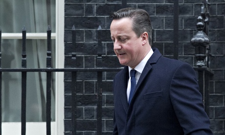 David Cameron leaving Downing Street.