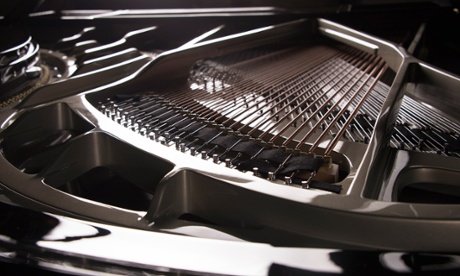 under the lid of the Boganyi piano