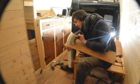 Mike Hudson fits boiler flue