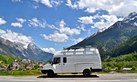 Mike Hudson's van in Austria