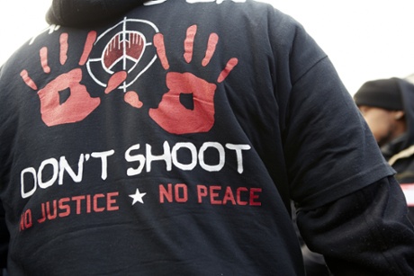 A protest against the grand jury’s decision not to indict the police officer involved in the death of Eric Garner.