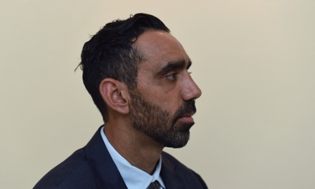 Last year's Australian of the Year, Adam Goodes, poses for a portrait at a reception at Government House in Canberra on Saturday.
