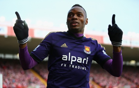 Diafra Sakho celebrates