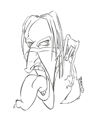 GNM Archive - Traced image of Marilyn Manson by Nicola Jennings