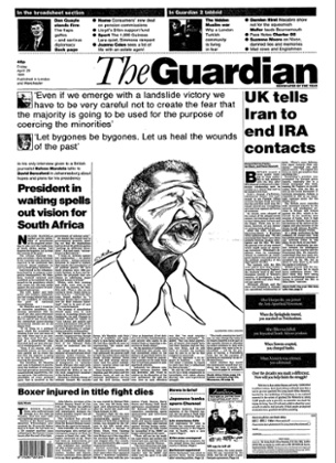 GNM Archive - Guardian front page Friday 29 April 1994