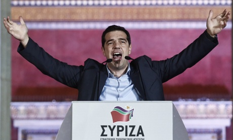 Leader of Syriza left-wing party Alexis Tsipras.