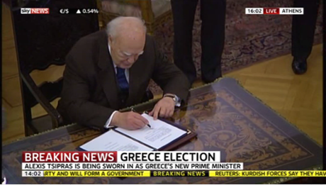 Alexis Tsipras sworn in