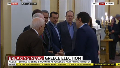 Alexis Tsipras sworn in