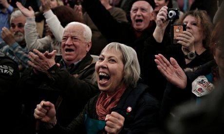 Syriza supporters in Athens
