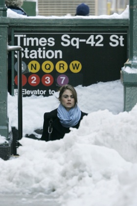new york subway snow