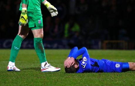 Rochdale's best opportunity is missed by Matthew Done.