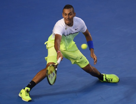 Nick Kyrgios in action.