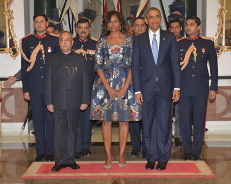 Barack Obama and Michelle Obama in Delhi
