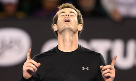Andy Murray celebrates his win.