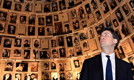 Ed Miliband visiting the Holocaust museum