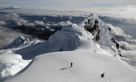 Accumulation measurements are taken on the Antisana, a unique glacier close to the equator which is permanently monitored.