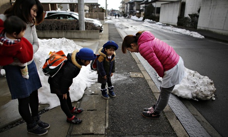 Children near Fukushim, Japan