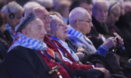 Survivors attend the main ceremony to mark the 70th anniversary of the liberation of Auschwitz-Birkenau.