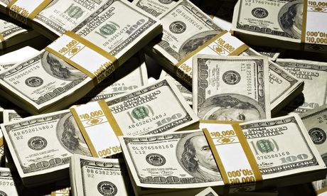 Bundles of hundred dollar notes