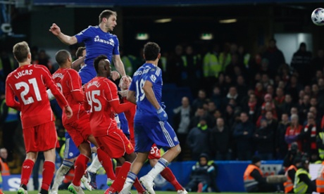 An unmarked Branislav Ivanovic opens the scoring with a bullet header.