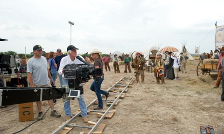 Roger Deakins shooting for the Coen Brothers on the set of True Grit.