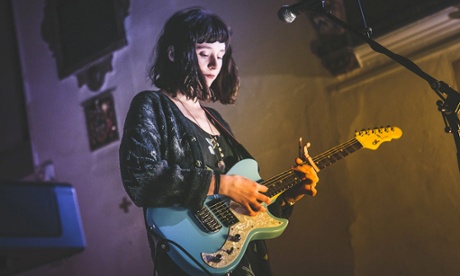 Waxahatchee on stage at St Pancras Old Church in London