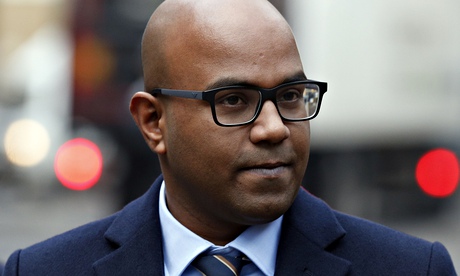 Dr Dhanuson Dharmasena arrives at Southwark crown court 