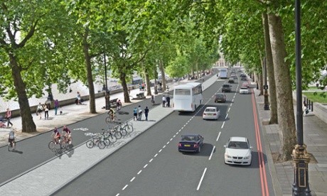 East West Cycle Superhighway plan on Embankment